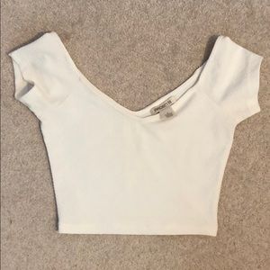 White/cream crop top